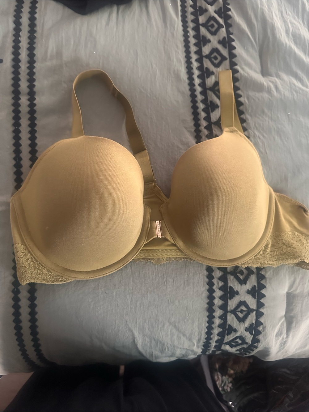 Cacique lightly lined front closedT-shirt Bra in green moss